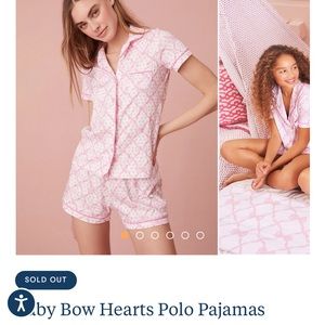Rollar rabbit love shack fancy pink bow pajamas